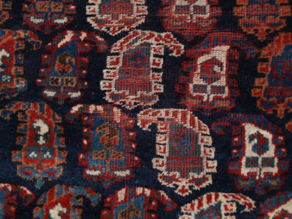 ANTIQUE PERSIAN RUG BY THE KHAMSEH TRIBE WITH ALL OVER BOTEH DESIGN, LATE 19TH CENTURY. View XII