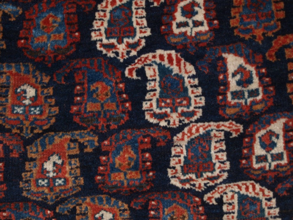 ANTIQUE PERSIAN RUG BY THE KHAMSEH TRIBE WITH ALL OVER BOTEH DESIGN, LATE 19TH CENTURY. View XIII