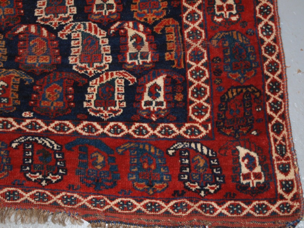 ANTIQUE PERSIAN RUG BY THE KHAMSEH TRIBE WITH ALL OVER BOTEH DESIGN, LATE 19TH CENTURY. View XV