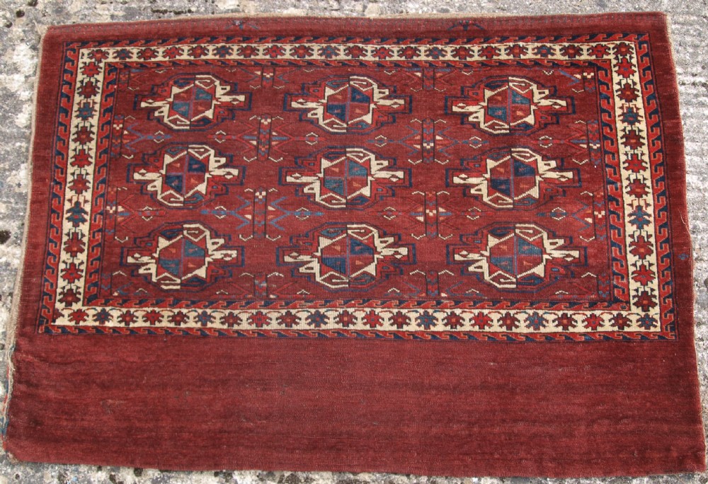 ANTIQUE YOMUT TURKMEN 9 GUL CHUVAL, EARLY EXAMPLE WITH GREAT COLOUR, EARLY 19TH CENTURY.