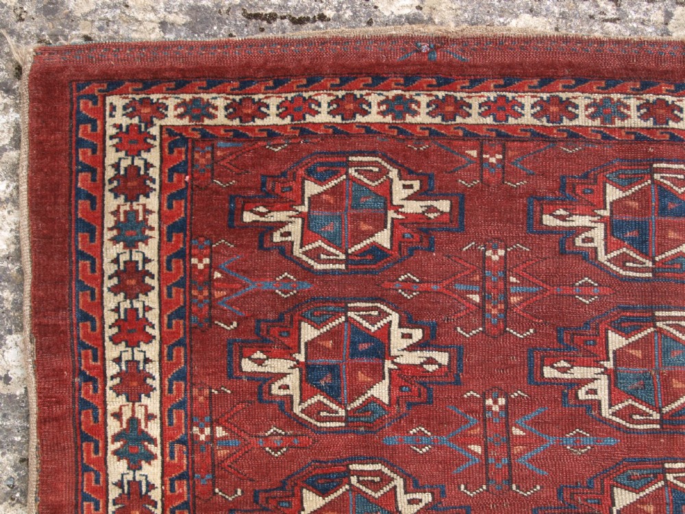 ANTIQUE YOMUT TURKMEN 9 GUL CHUVAL, EARLY EXAMPLE WITH GREAT COLOUR, EARLY 19TH CENTURY. View II
