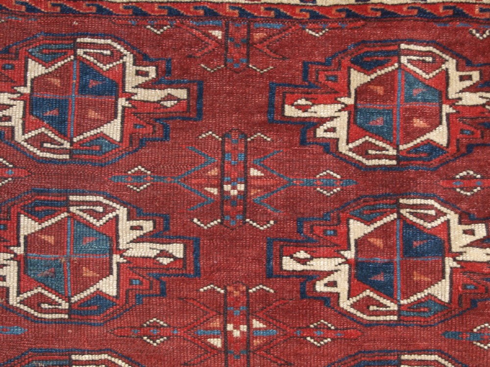 ANTIQUE YOMUT TURKMEN 9 GUL CHUVAL, EARLY EXAMPLE WITH GREAT COLOUR, EARLY 19TH CENTURY. View VIII