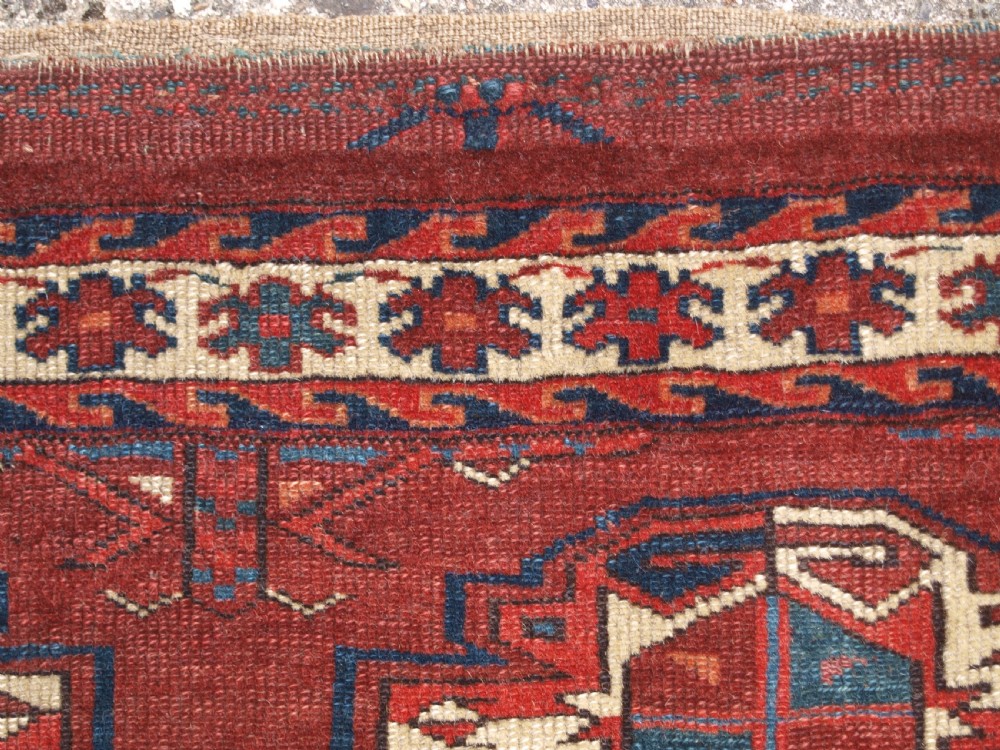 ANTIQUE YOMUT TURKMEN 9 GUL CHUVAL, EARLY EXAMPLE WITH GREAT COLOUR, EARLY 19TH CENTURY. View XI