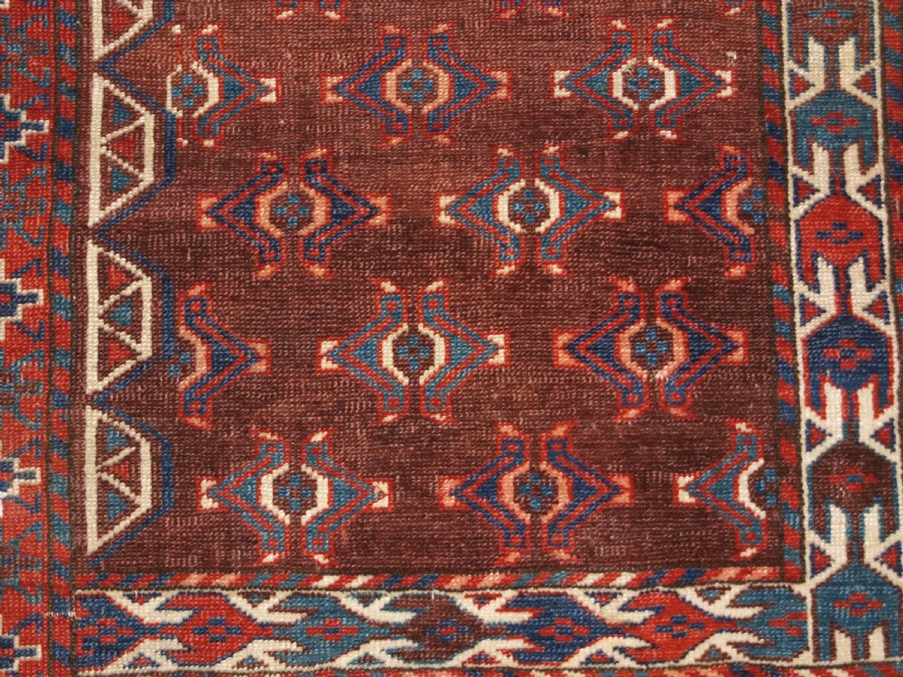 ANTIQUE YOMUT TURKMEN ENSI YURT DOOR HANGING, SUPERB COLOUR, 2ND HALF 19TH CENTURY. View VIII