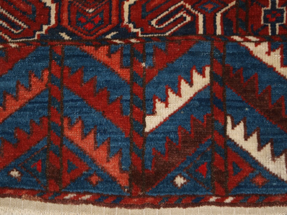 ANTIQUE YOMUT TURKMEN ENSI YURT DOOR HANGING, SUPERB COLOUR, 2ND HALF 19TH CENTURY. View XIV