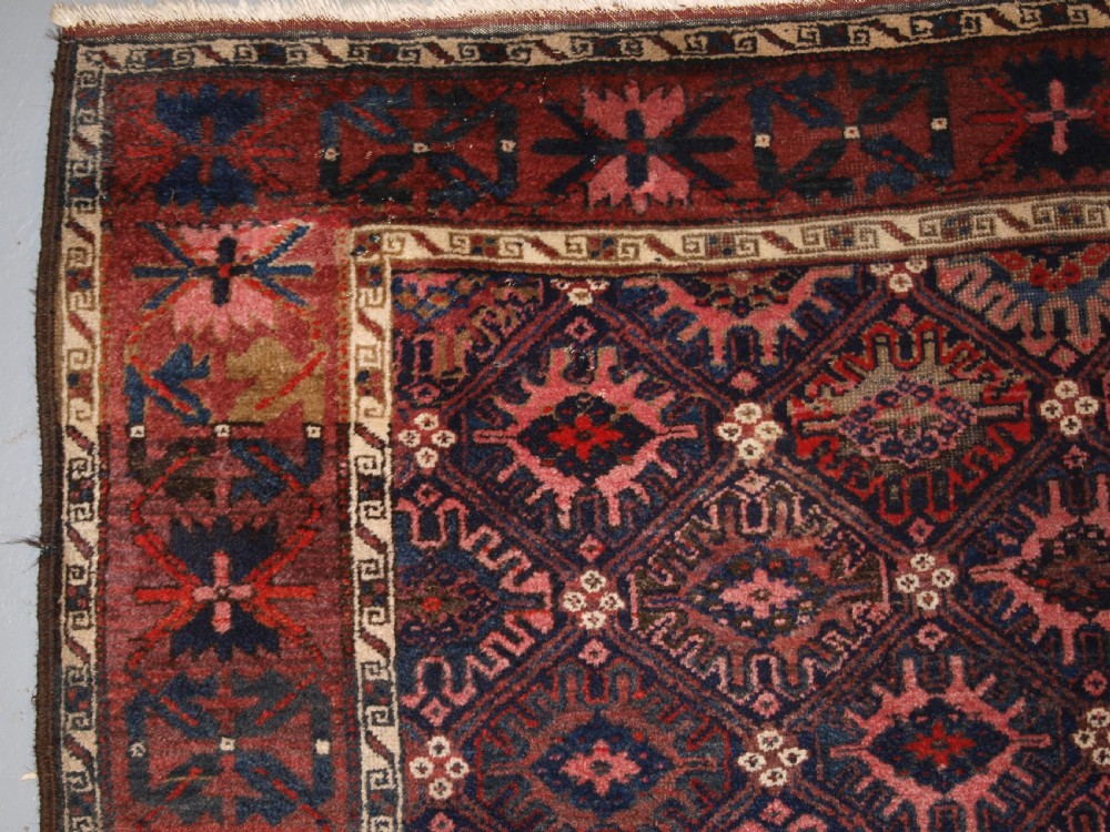 ANTIQUE BALUCH RUG WITH SNOW FLAKE LATTICE DESIGN, WESTERN AFGHANISTAN, LATE 19TH CENTURY. View III