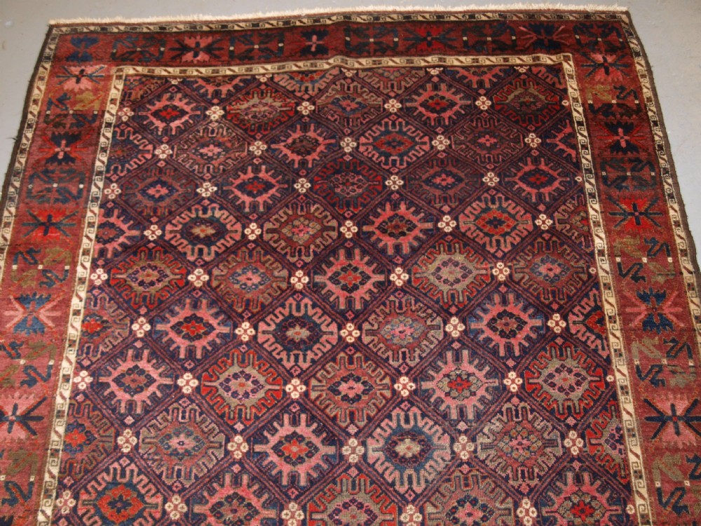 ANTIQUE BALUCH RUG WITH SNOW FLAKE LATTICE DESIGN, WESTERN AFGHANISTAN, LATE 19TH CENTURY. View V