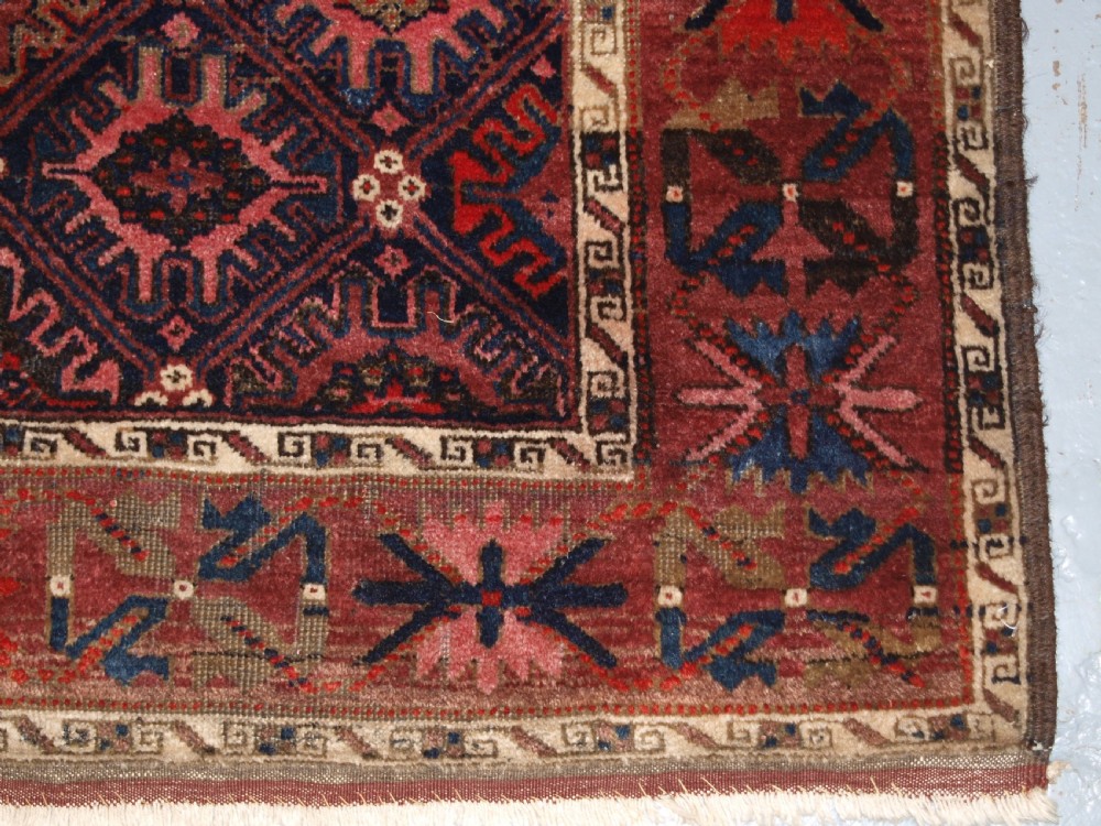 ANTIQUE BALUCH RUG WITH SNOW FLAKE LATTICE DESIGN, WESTERN AFGHANISTAN, LATE 19TH CENTURY. View XI