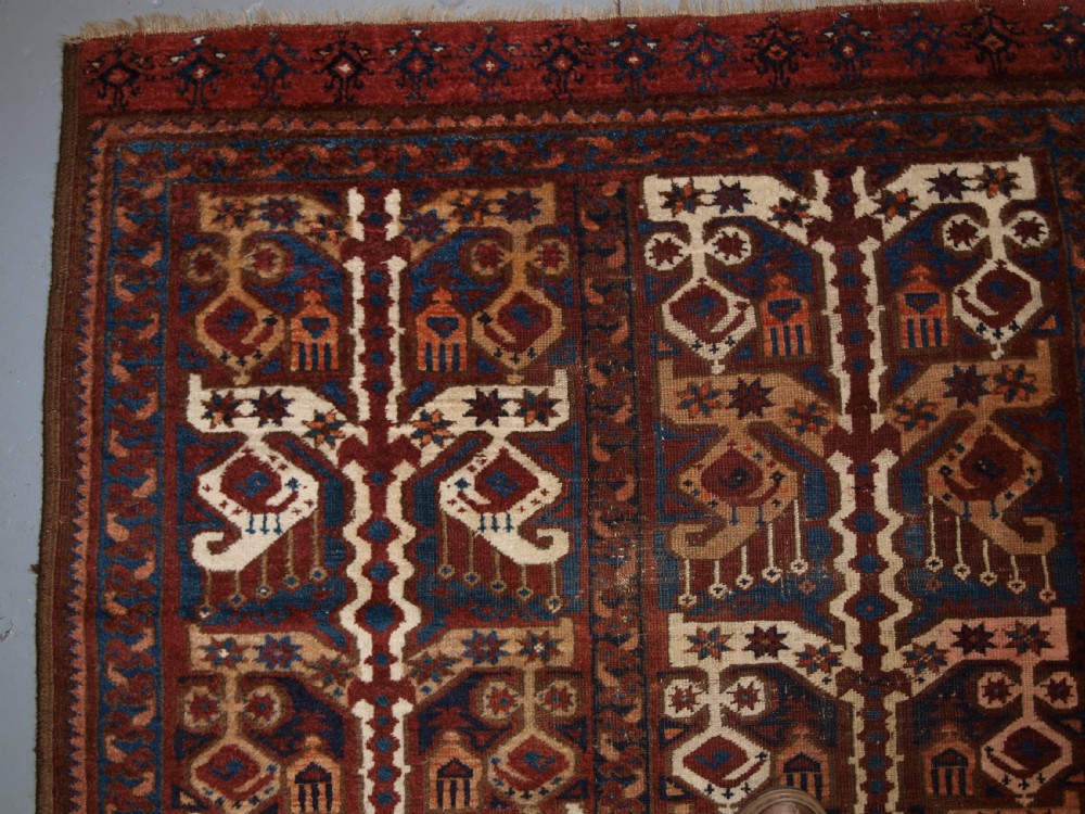 ANTIQUE BESHIR TURKMEN DOWRY RUG WITH IKAT DESIGN, WONDERFUL COLOUR, 2ND HALF 19TH CENTURY. View III