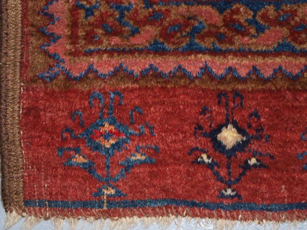 ANTIQUE BESHIR TURKMEN DOWRY RUG WITH IKAT DESIGN, WONDERFUL COLOUR, 2ND HALF 19TH CENTURY. View VII