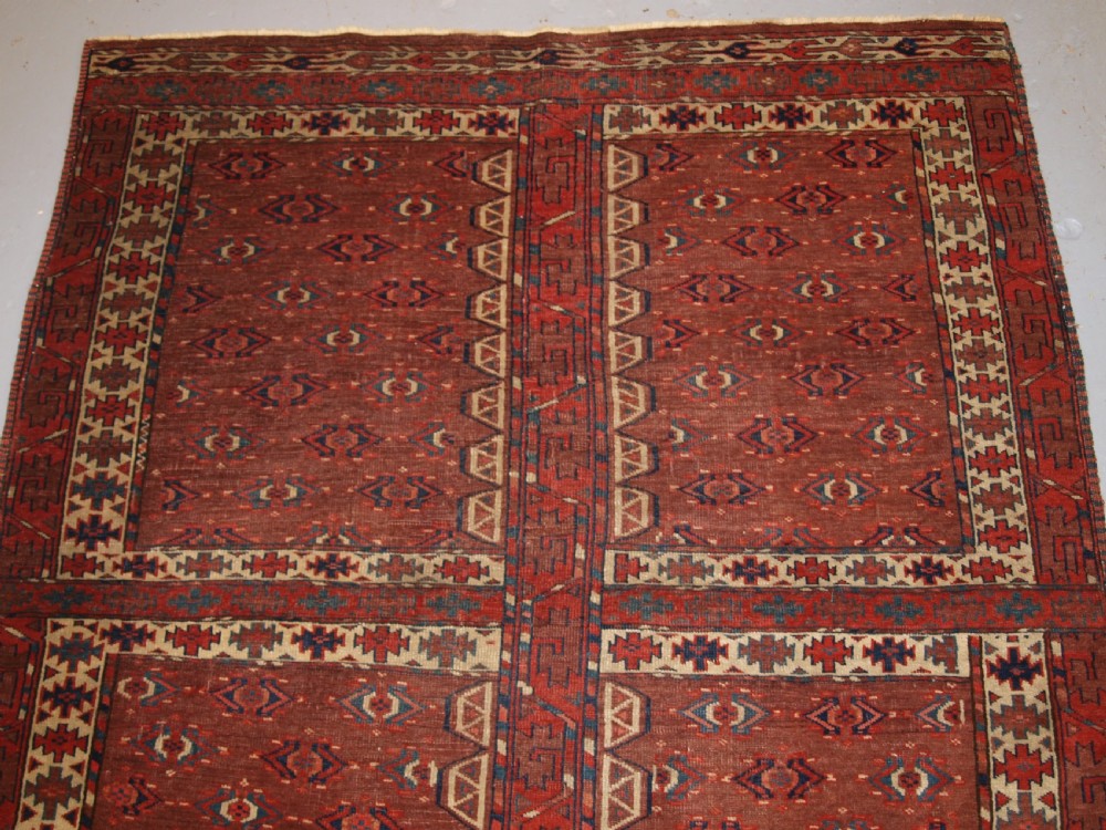 ANTIQUE YOMUT TURKMEN ENSI YURT DOOR HANGING, 2ND HALF 19TH CENTURY. View III