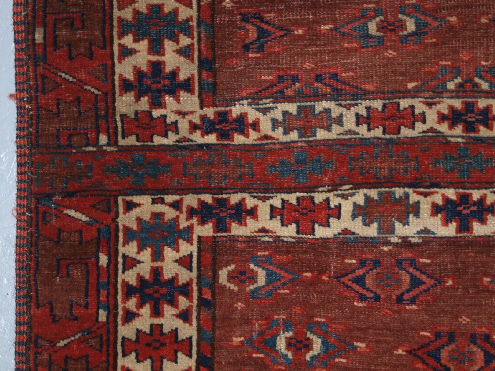 ANTIQUE YOMUT TURKMEN ENSI YURT DOOR HANGING, 2ND HALF 19TH CENTURY. View VI