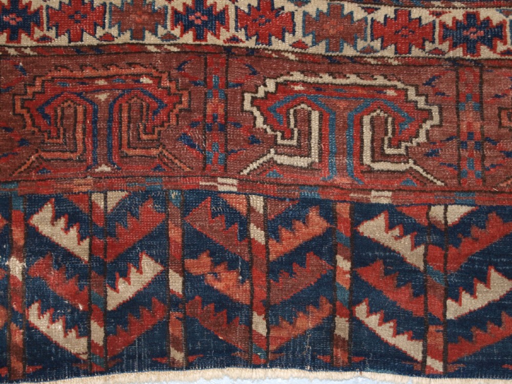 ANTIQUE YOMUT TURKMEN ENSI YURT DOOR HANGING, 2ND HALF 19TH CENTURY. View XI