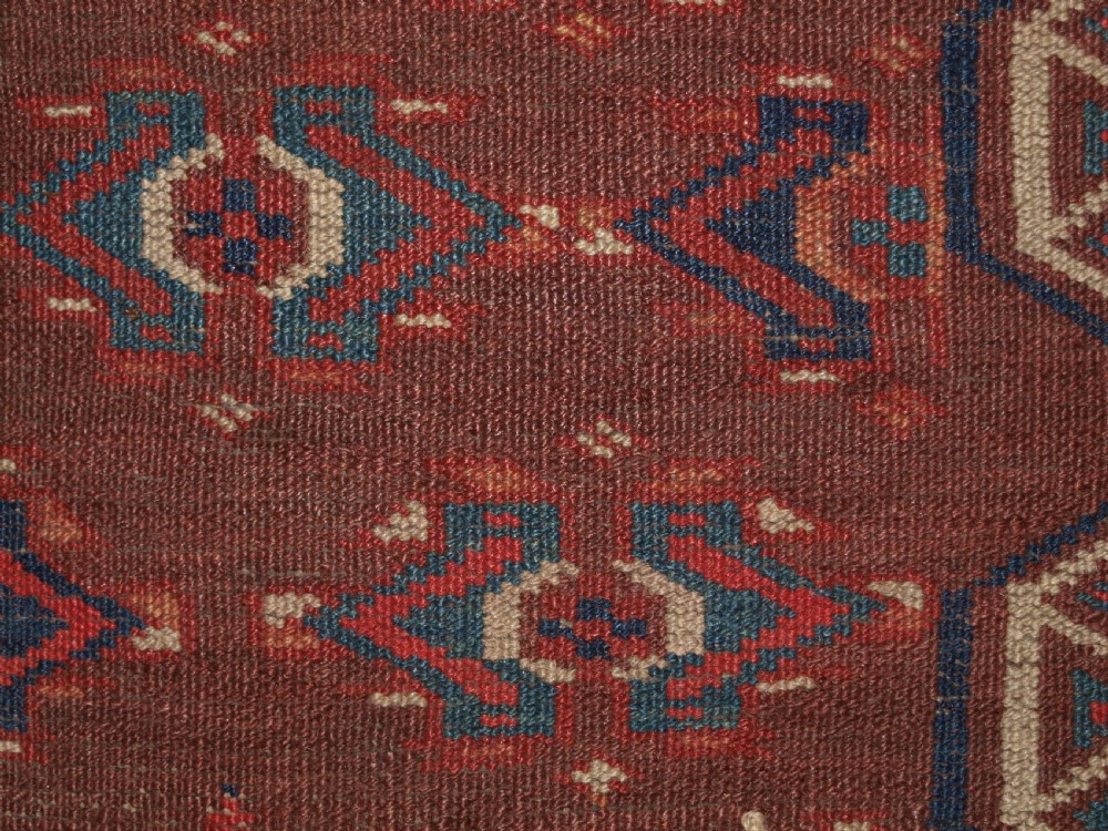 ANTIQUE YOMUT TURKMEN ENSI YURT DOOR HANGING, 2ND HALF 19TH CENTURY. View XIV