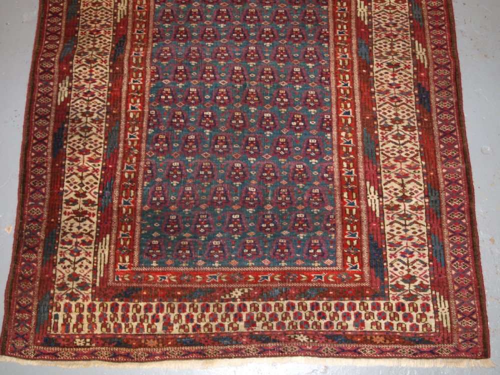 ANTIQUE YOMUT OR TEKKE TURKMEN BLUE GROUND DOWRY RUG OF RARE FORMAT, CIRCA 1900. View VII