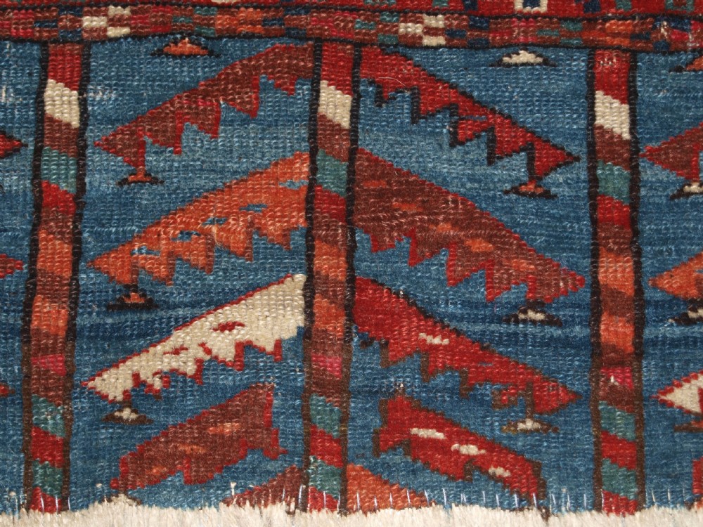 ANTIQUE YOMUT TURKMEN ENSI YURT DOOR HANGING, DOUBLE TREE ELEM, SUPERB, 2ND HALF 19TH CENTURY. View XVI