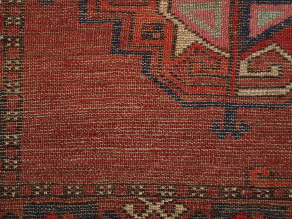 ANTIQUE ERSARI TURKMEN CHUVAL OF LARGE SIZE, UNUSUAL DESIGN WITH SILK HIGH LIGHTS, LATE 19TH CENTURY. (1 of pair). View XIII