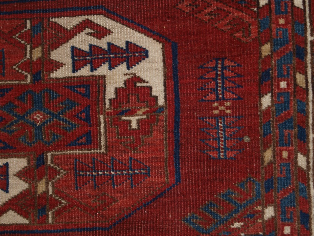 ANTIQUE ERSARI KIZIL AYAK TURKMEN MAIN CARPET, SUPERB COLOUR AND CONDITION, LATE 19TH CENTURY. View XVI