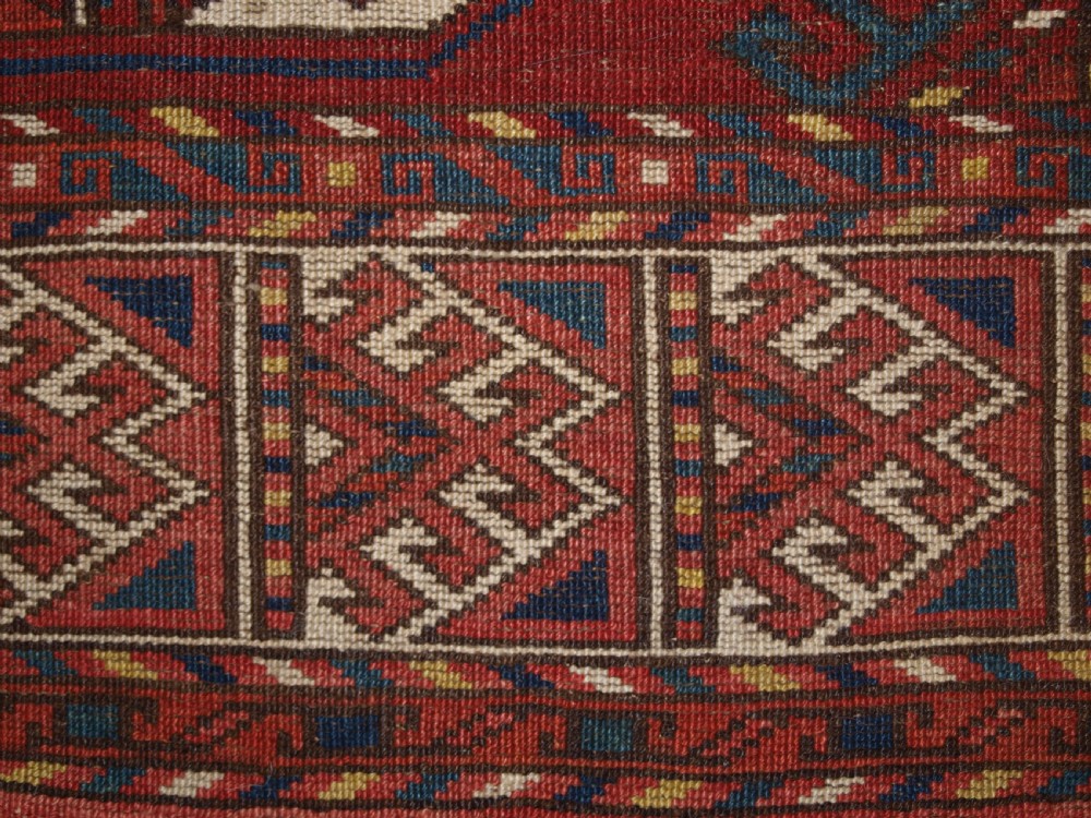 ANTIQUE ERSARI KIZIL AYAK TURKMEN MAIN CARPET, SUPERB COLOUR AND CONDITION, LATE 19TH CENTURY. View XVIII