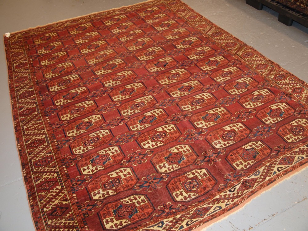 ANTIQUE ERSARI KIZIL AYAK MAIN CARPET, VERY FINE WEAVE, EARLY EXAMPLE. MID 19TH CENTURY.