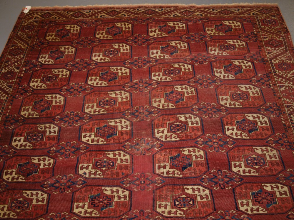 ANTIQUE ERSARI KIZIL AYAK MAIN CARPET, VERY FINE WEAVE, EARLY EXAMPLE. MID 19TH CENTURY. View II