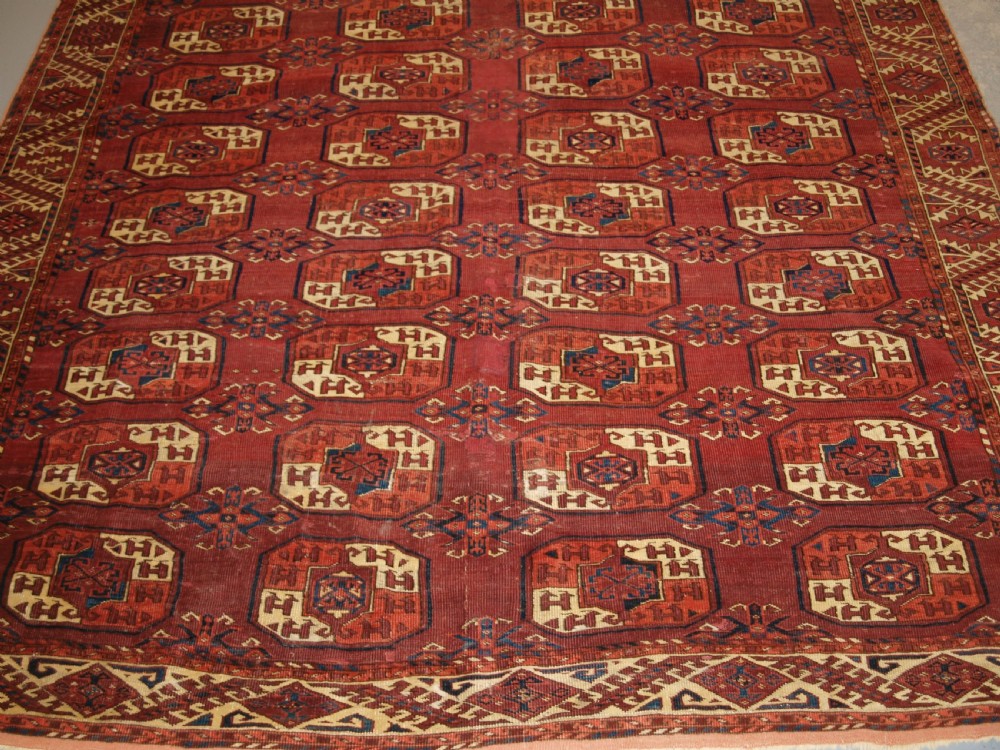 ANTIQUE ERSARI KIZIL AYAK MAIN CARPET, VERY FINE WEAVE, EARLY EXAMPLE. MID 19TH CENTURY. View III