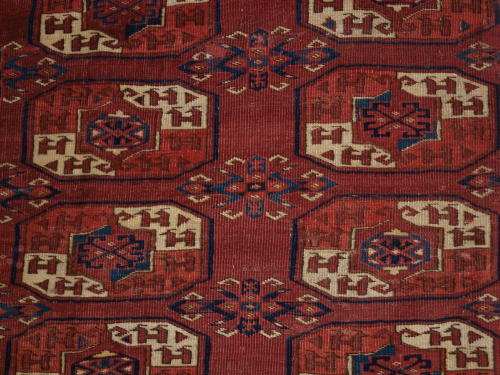 ANTIQUE ERSARI KIZIL AYAK MAIN CARPET, VERY FINE WEAVE, EARLY EXAMPLE. MID 19TH CENTURY. View IV