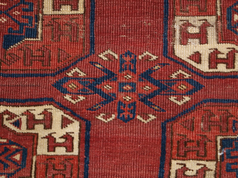 ANTIQUE ERSARI KIZIL AYAK MAIN CARPET, VERY FINE WEAVE, EARLY EXAMPLE. MID 19TH CENTURY. View XI
