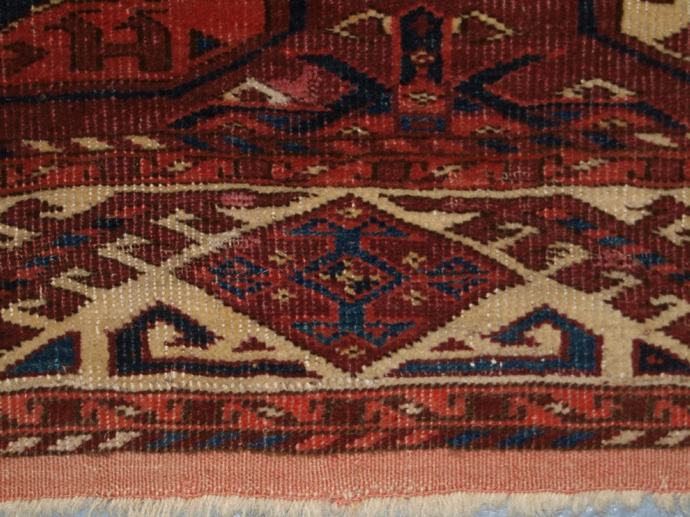 ANTIQUE ERSARI KIZIL AYAK MAIN CARPET, VERY FINE WEAVE, EARLY EXAMPLE. MID 19TH CENTURY. View XII