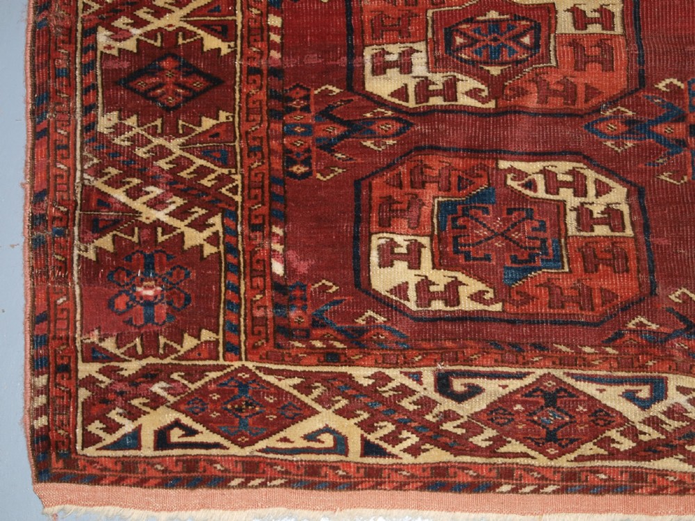 ANTIQUE ERSARI KIZIL AYAK MAIN CARPET, VERY FINE WEAVE, EARLY EXAMPLE. MID 19TH CENTURY. View XV