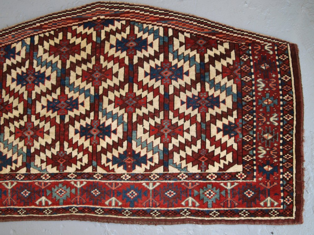 ANTIQUE YOMUT TURKMEN ASMALYK, BRIDAL CAMEL DECORATION, SUPERB COLOURS, 2ND HALF 19TH CENTURY. View III