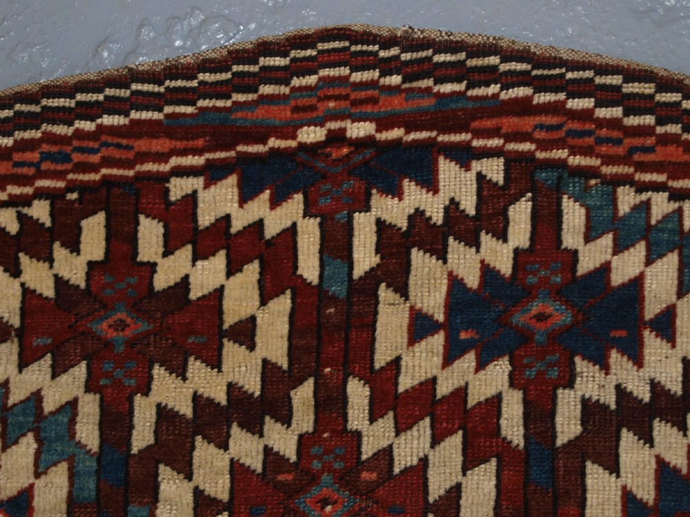 ANTIQUE YOMUT TURKMEN ASMALYK, BRIDAL CAMEL DECORATION, SUPERB COLOURS, 2ND HALF 19TH CENTURY. View VI