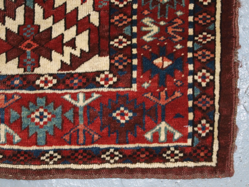 ANTIQUE YOMUT TURKMEN ASMALYK, BRIDAL CAMEL DECORATION, SUPERB COLOURS, 2ND HALF 19TH CENTURY. View VIII