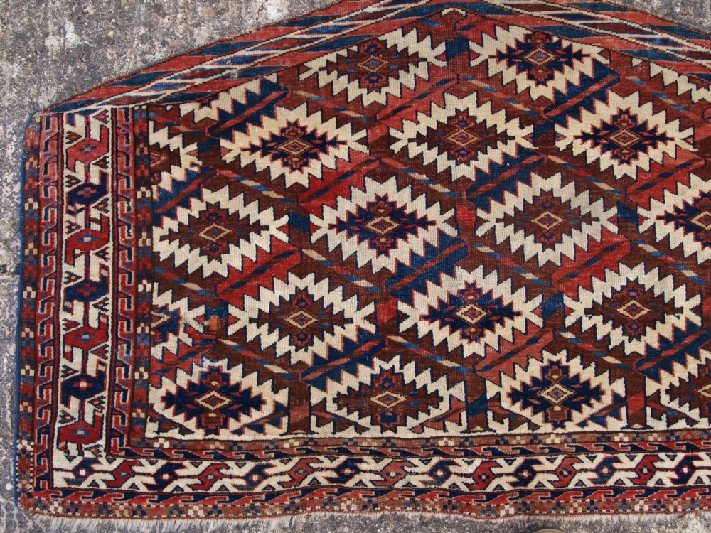 ANTIQUE YOMUT TURKMEN ASMALYK, BRIDAL CAMEL DECORATION, SUPERB COLOURS, 2ND HALF 19TH CENTURY. View II