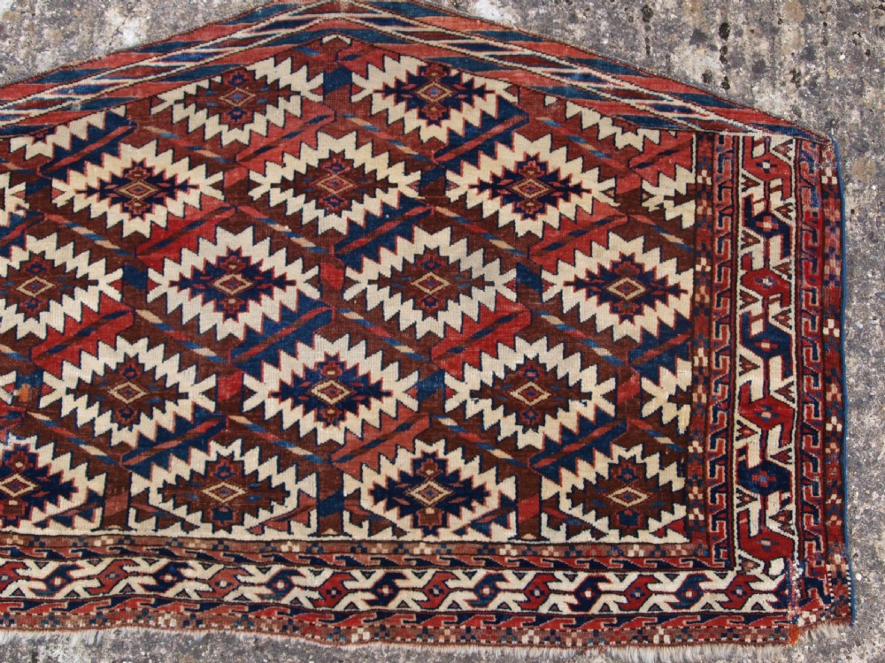 ANTIQUE YOMUT TURKMEN ASMALYK, BRIDAL CAMEL DECORATION, SUPERB COLOURS, 2ND HALF 19TH CENTURY. View III