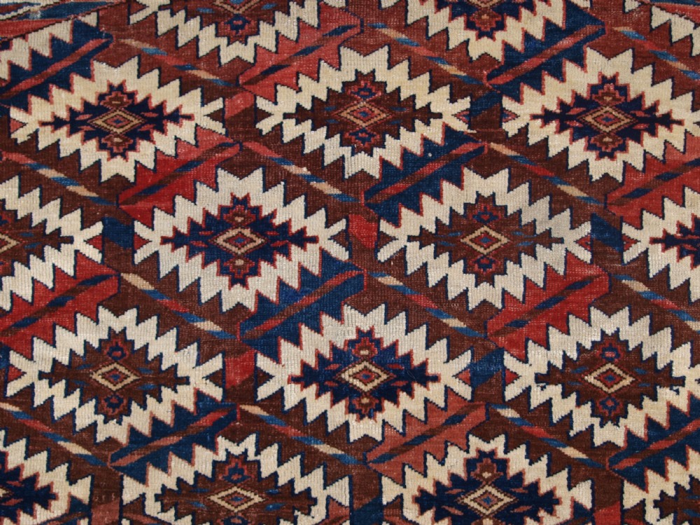 ANTIQUE YOMUT TURKMEN ASMALYK, BRIDAL CAMEL DECORATION, SUPERB COLOURS, 2ND HALF 19TH CENTURY. View IV