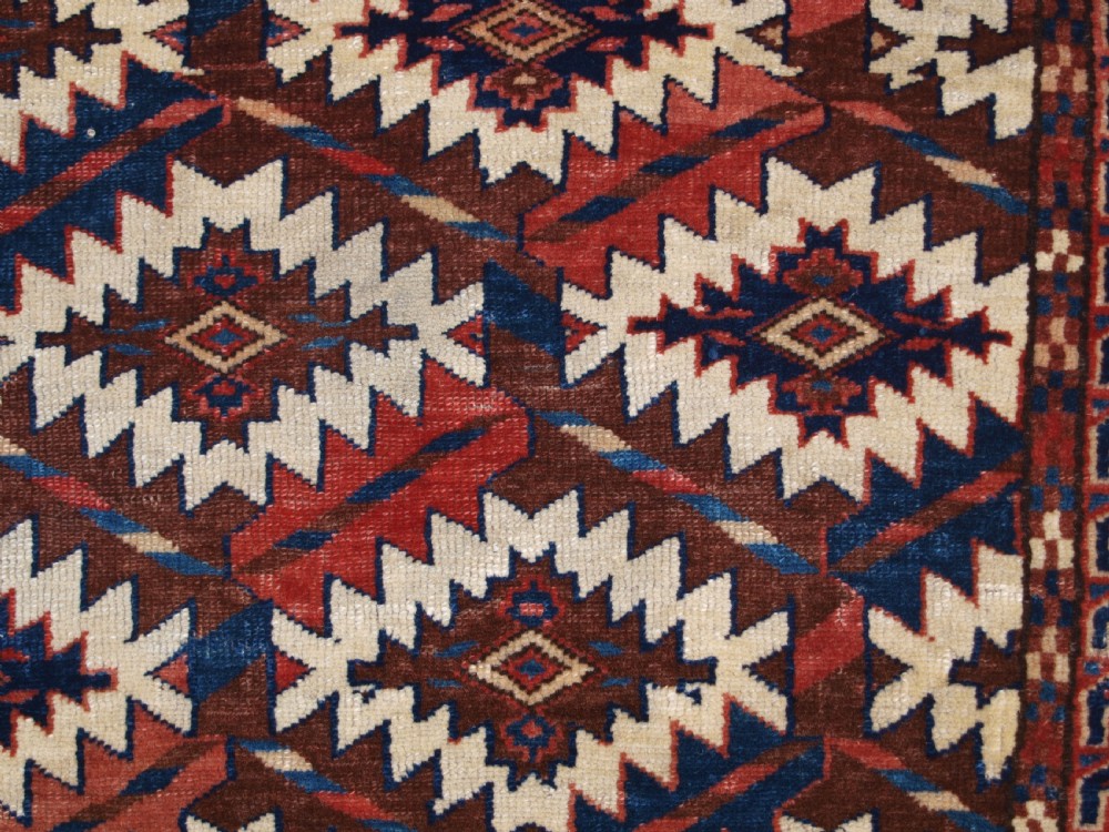 ANTIQUE YOMUT TURKMEN ASMALYK, BRIDAL CAMEL DECORATION, SUPERB COLOURS, 2ND HALF 19TH CENTURY. View V