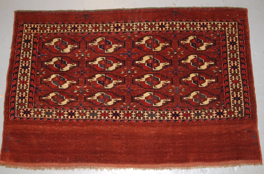 ANTIQUE YOMUT TURKMEN 16 GUL CHUVAL, SUPERB COLOUR, GREAT CONDITION 2ND 1/2 19TH CENTURY.