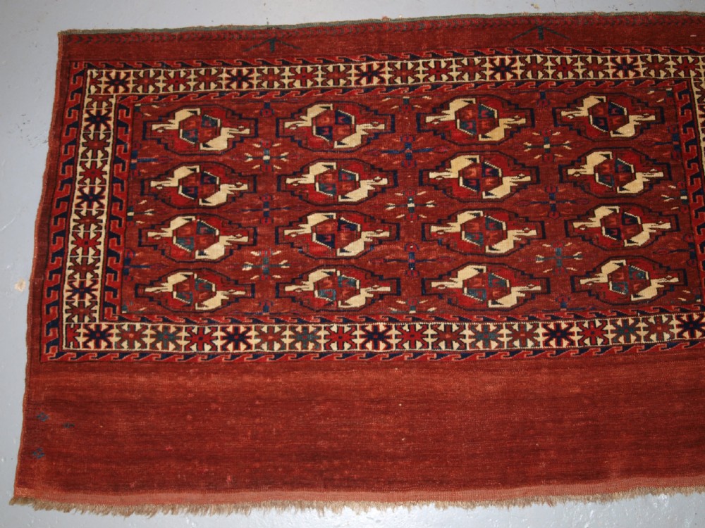 ANTIQUE YOMUT TURKMEN 16 GUL CHUVAL, SUPERB COLOUR, GREAT CONDITION 2ND 1/2 19TH CENTURY. View II