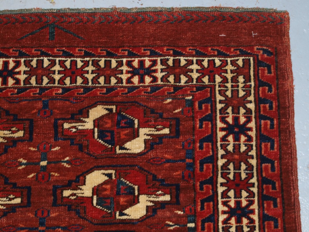 ANTIQUE YOMUT TURKMEN 16 GUL CHUVAL, SUPERB COLOUR, GREAT CONDITION 2ND 1/2 19TH CENTURY. View VI
