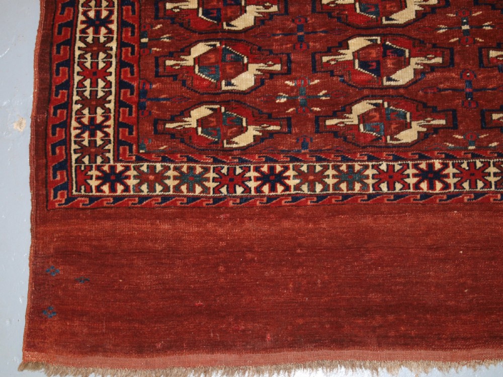 ANTIQUE YOMUT TURKMEN 16 GUL CHUVAL, SUPERB COLOUR, GREAT CONDITION 2ND 1/2 19TH CENTURY. View VII