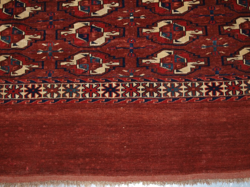 ANTIQUE YOMUT TURKMEN 16 GUL CHUVAL, SUPERB COLOUR, GREAT CONDITION 2ND 1/2 19TH CENTURY. View VIII