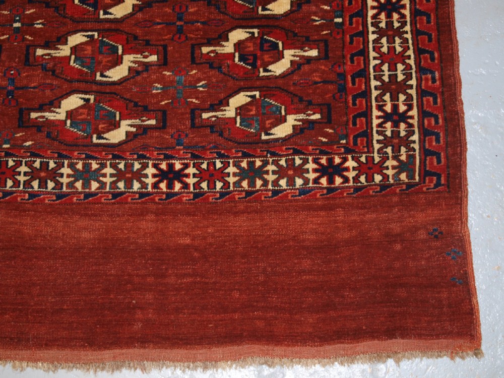 ANTIQUE YOMUT TURKMEN 16 GUL CHUVAL, SUPERB COLOUR, GREAT CONDITION 2ND 1/2 19TH CENTURY. View IX