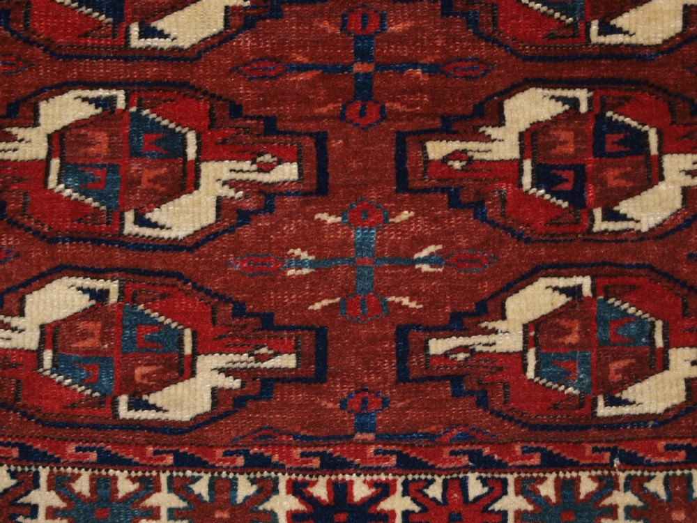ANTIQUE YOMUT TURKMEN 16 GUL CHUVAL, SUPERB COLOUR, GREAT CONDITION 2ND 1/2 19TH CENTURY. View X
