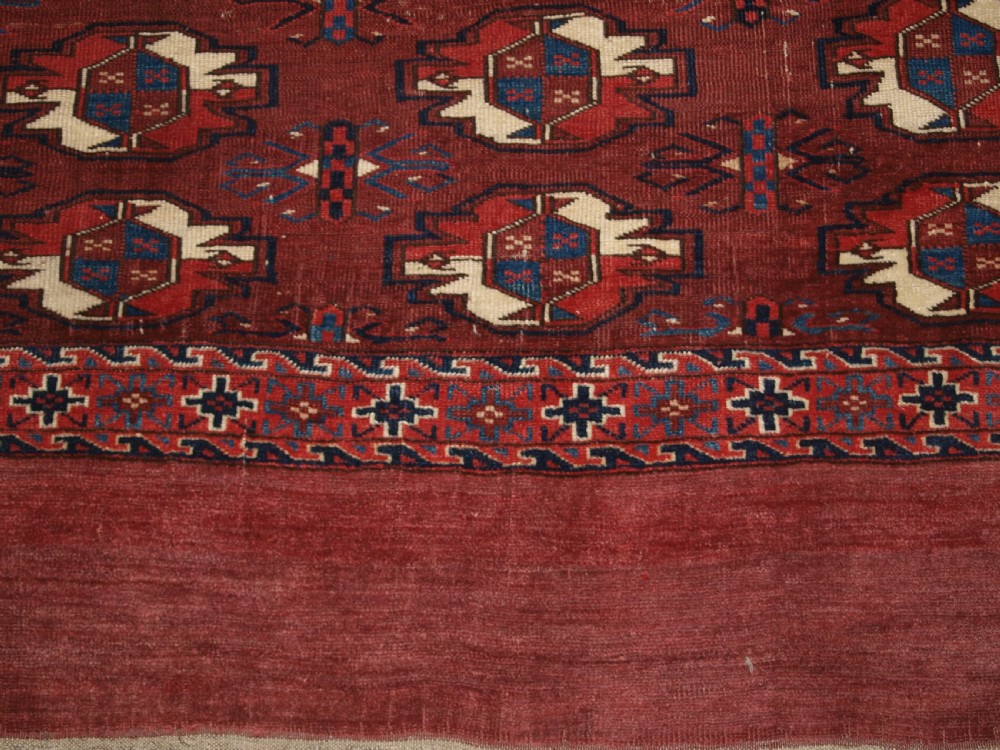 ANTIQUE YOMUT TURKMEN 9 GUL CHUVAL, SUPERB COLOUR, GOOD CONDITION 2ND 1/2 19TH CENTURY. View VIII