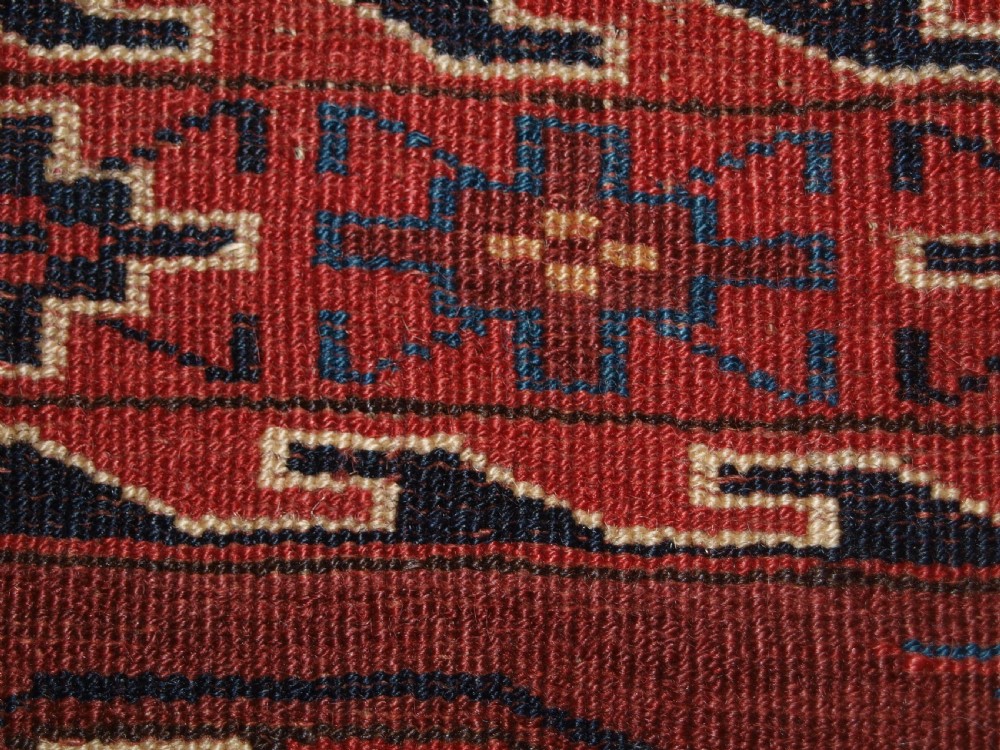 ANTIQUE YOMUT TURKMEN 9 GUL CHUVAL, SUPERB COLOUR, GOOD CONDITION 2ND 1/2 19TH CENTURY. View XV