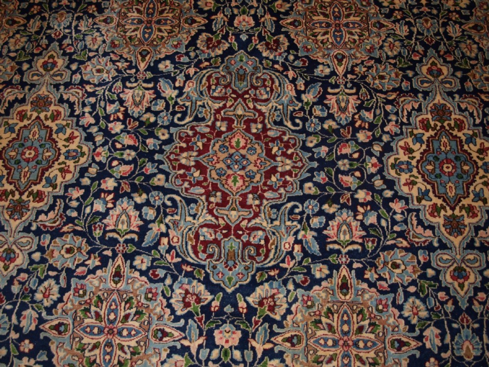 OLD PERSIAN KIRMAN CARPET BY MASTER WEAVER RASHID FARROKHI, GARDEN DESIGN WITH SUPERB COLOUR. CIRCA 1920/30. View X