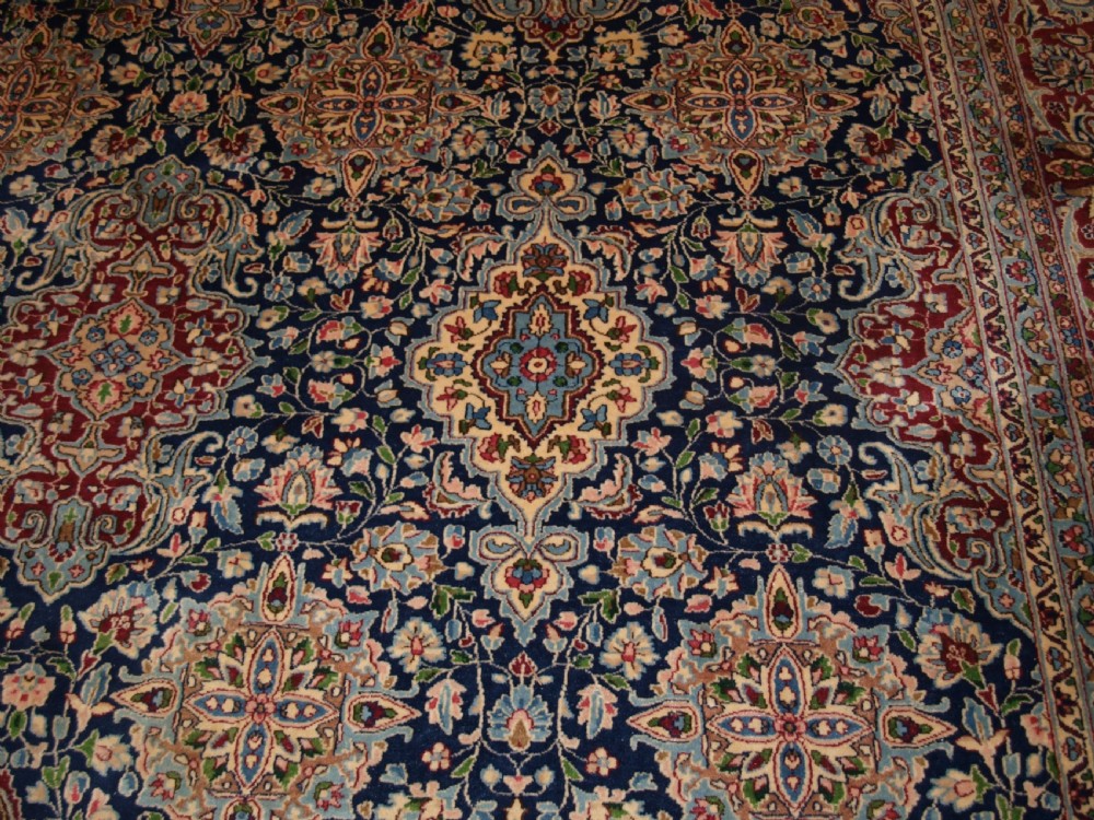 OLD PERSIAN KIRMAN CARPET BY MASTER WEAVER RASHID FARROKHI, GARDEN DESIGN WITH SUPERB COLOUR. CIRCA 1920/30. View XII