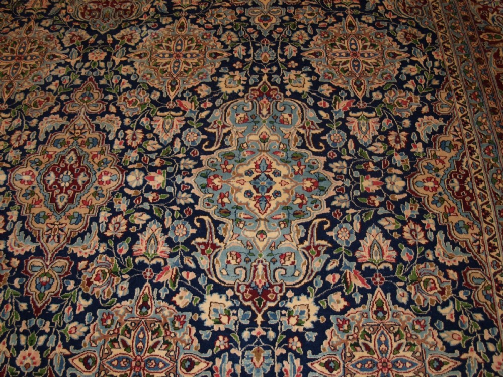 OLD PERSIAN KIRMAN CARPET BY MASTER WEAVER RASHID FARROKHI, GARDEN DESIGN WITH SUPERB COLOUR. CIRCA 1920/30. View XIII