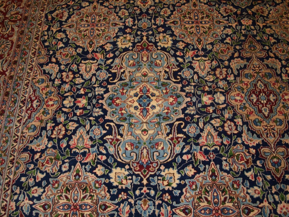 OLD PERSIAN KIRMAN CARPET BY MASTER WEAVER RASHID FARROKHI, GARDEN DESIGN WITH SUPERB COLOUR. CIRCA 1920/30. View XV